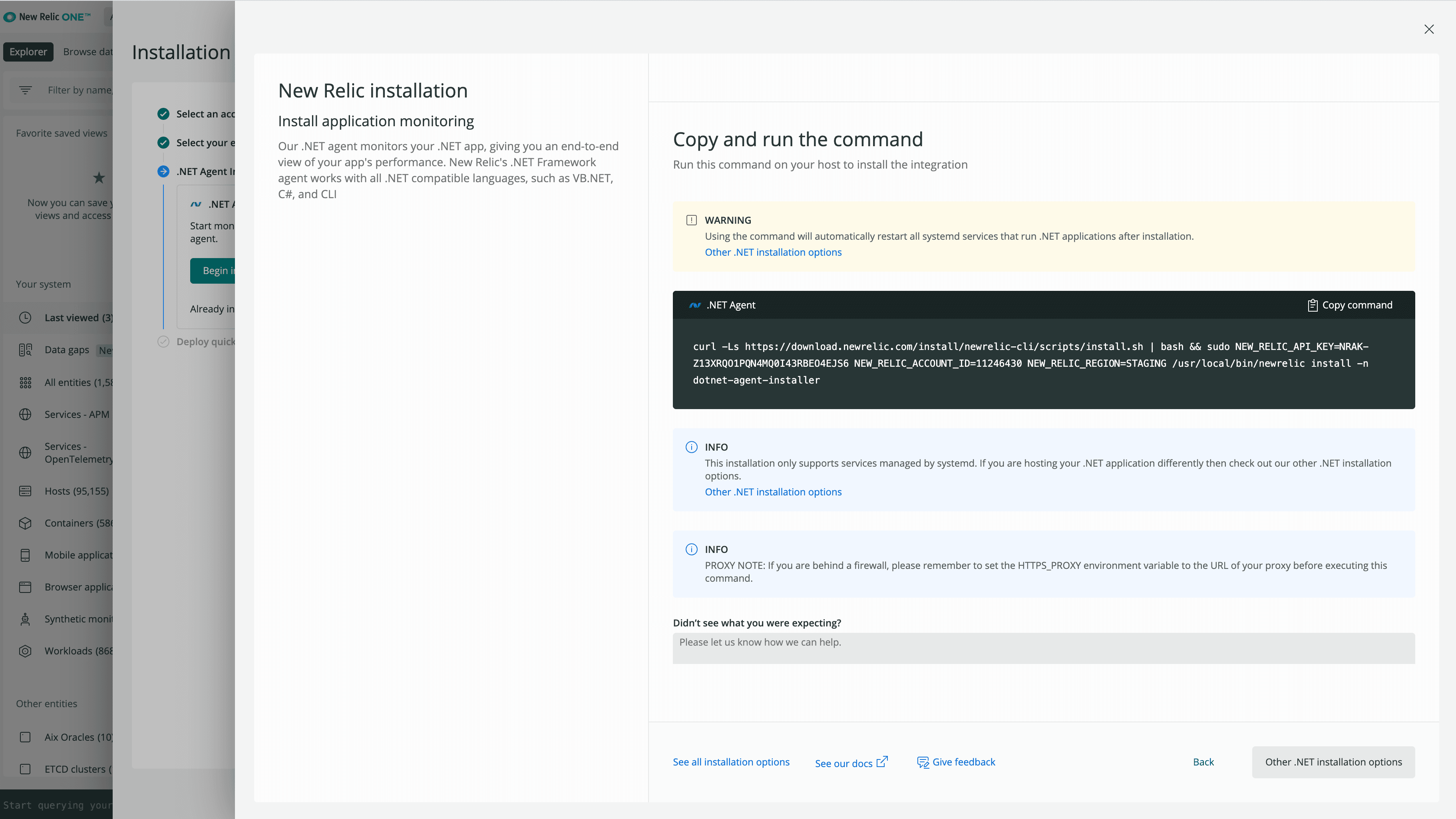 Installing a quickstart