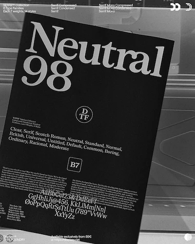 Neutral 98 Typography Specimen Poster