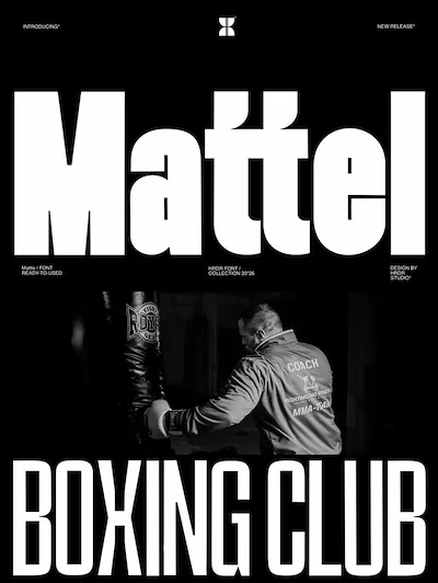 Mattel Boxing Club Typography Design