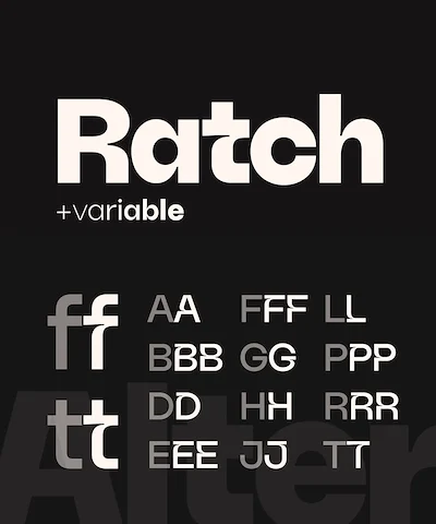 Ratch Variable Font Typography Specimen