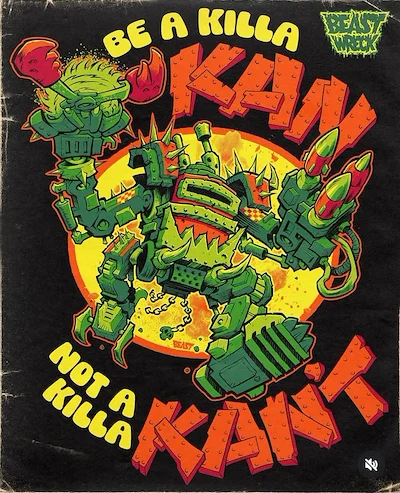 Be a Killa Not a Killa Robot Poster