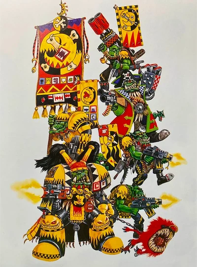 Warhammer 40K Ork Army Illustration