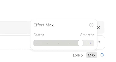 Effort Level Slider UI - Max Setting